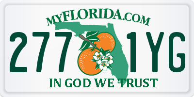 FL license plate 2771YG
