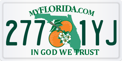 FL license plate 2771YJ