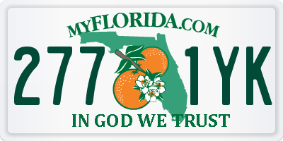 FL license plate 2771YK