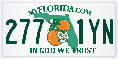 FL license plate 2771YN