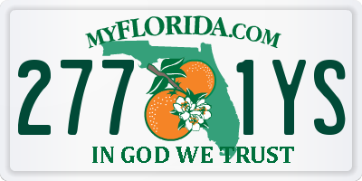 FL license plate 2771YS