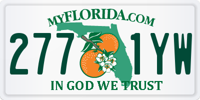 FL license plate 2771YW