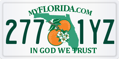 FL license plate 2771YZ