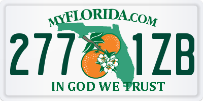 FL license plate 2771ZB