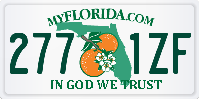 FL license plate 2771ZF