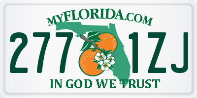 FL license plate 2771ZJ