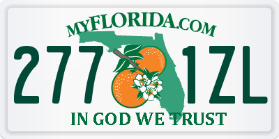 FL license plate 2771ZL