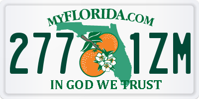 FL license plate 2771ZM