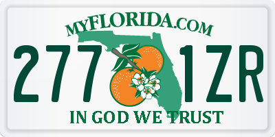 FL license plate 2771ZR