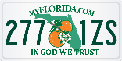 FL license plate 2771ZS