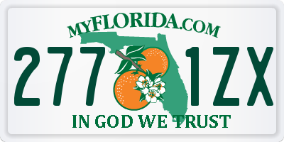 FL license plate 2771ZX