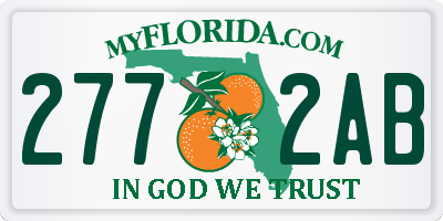 FL license plate 2772AB