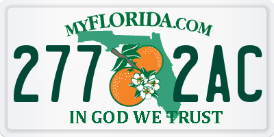 FL license plate 2772AC