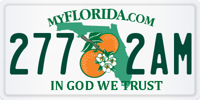 FL license plate 2772AM