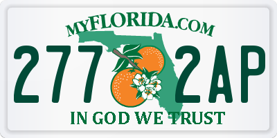 FL license plate 2772AP