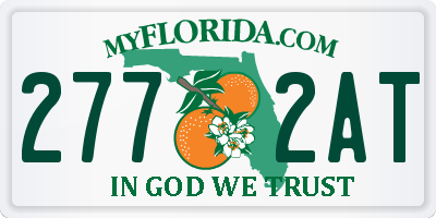 FL license plate 2772AT
