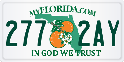 FL license plate 2772AY