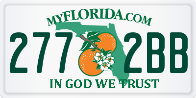 FL license plate 2772BB