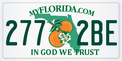FL license plate 2772BE
