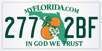 FL license plate 2772BF