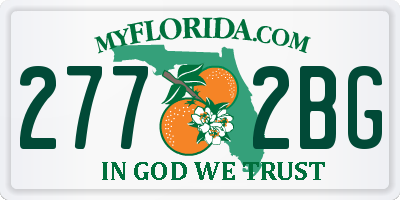 FL license plate 2772BG