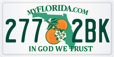 FL license plate 2772BK
