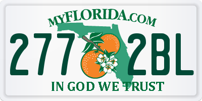 FL license plate 2772BL