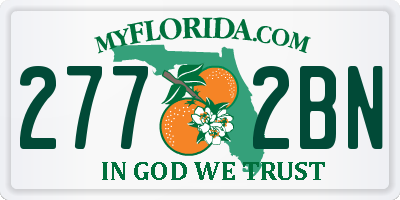 FL license plate 2772BN