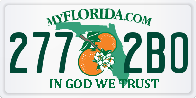 FL license plate 2772BO