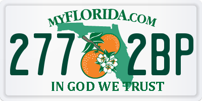 FL license plate 2772BP