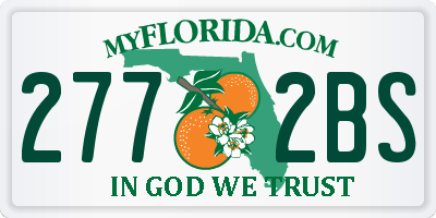 FL license plate 2772BS