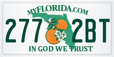 FL license plate 2772BT