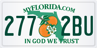 FL license plate 2772BU