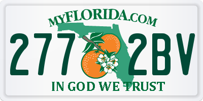 FL license plate 2772BV