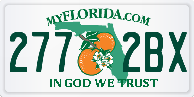 FL license plate 2772BX