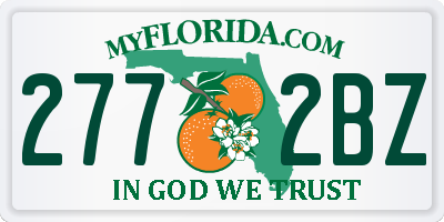 FL license plate 2772BZ