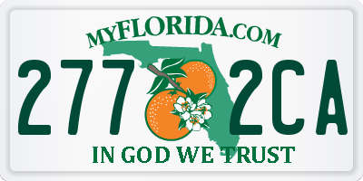 FL license plate 2772CA