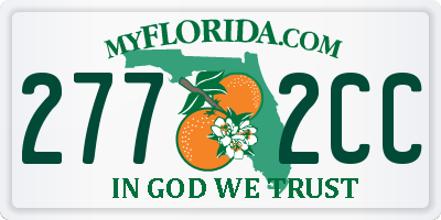 FL license plate 2772CC