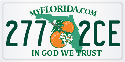 FL license plate 2772CE