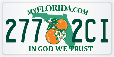 FL license plate 2772CI
