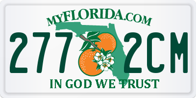 FL license plate 2772CM