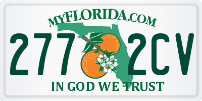 FL license plate 2772CV