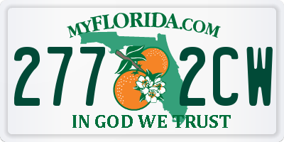 FL license plate 2772CW