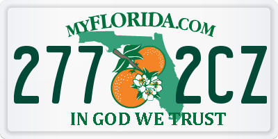 FL license plate 2772CZ