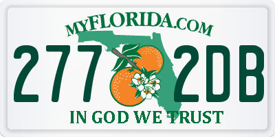 FL license plate 2772DB