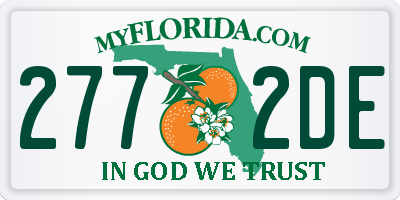 FL license plate 2772DE