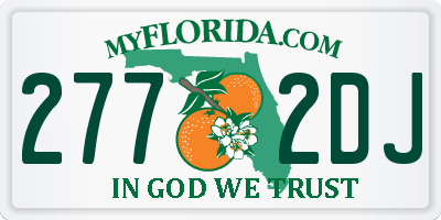 FL license plate 2772DJ