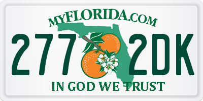 FL license plate 2772DK