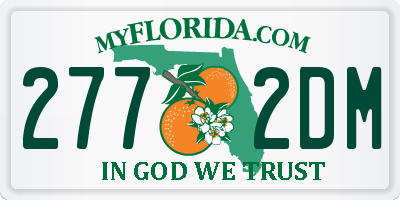 FL license plate 2772DM
