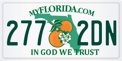 FL license plate 2772DN